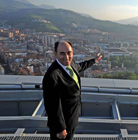 Ignacio Galan, en la Torre Iberdrola de Bilbao