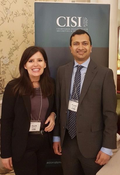 Rosa Mateus (directora CISI España), y Praneet Shivaprasad (Senior International Manager CISI).