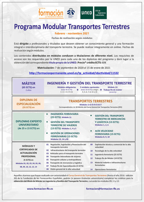 Convocado el 35º Curso de Transportes de la Fundación de los Ferrocarriles Españoles