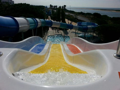 Playa cartaya Aquapark, Huelva.