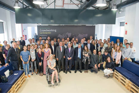 Alierta, Solans y Lambán realizan su primera visita institucional a la sede de Aragón Open Future_