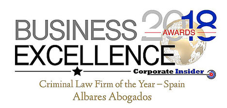 Albares Abogados, reconocido en los Business Excellence Awards 2018 como Mejor Firma Penal del año
