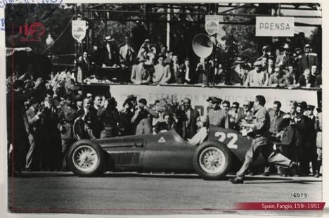 60 años del primer mundial del F1 de Fangio al volante del Alfetta 159