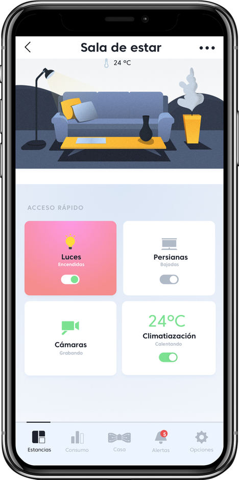Alfred Smart Systems app.