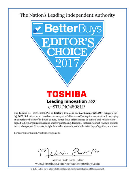 Toshiba elimina el desperdicio de toneladas de hojas en las oficinas con el primer multifuncional del mercado capaz de borrar el papel impreso