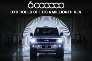 BYD alcanza los 6 millones de vehículos enchufables producidos