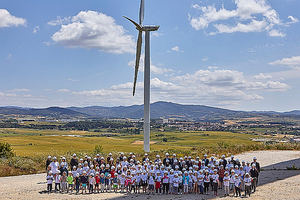 Barásoain, modelo de desarrollo socioeconómico en el entorno rural gracias a la eólica, celebró el Día Mundial del Viento