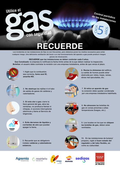 Los instaladores promueven una campaña para prevenir accidentes de gas en viviendas