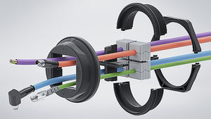 CONTA-CLIP, paso de cables modular para cables con clavijas