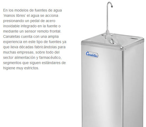 Canaletas impulsa la producción de fuentes de agua ‘manos libres’