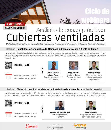 Euronit celebra dos sesiones formativas online con análisis de casos prácticos para cubiertas ventiladas