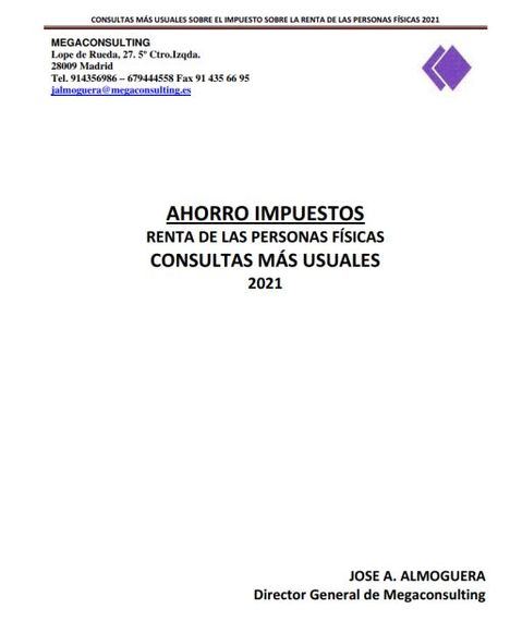 Consultas más usuales sobre el IRPF de 2021