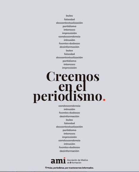 AMI lanza una campaña para poner en valor el papel de los periodistas españoles ante el crecimiento de las fakenews