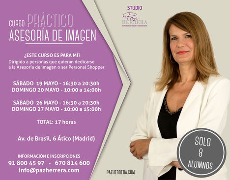 Curso práctico de Personal Shopper y Asesoría de Imagen con Paz Herrera