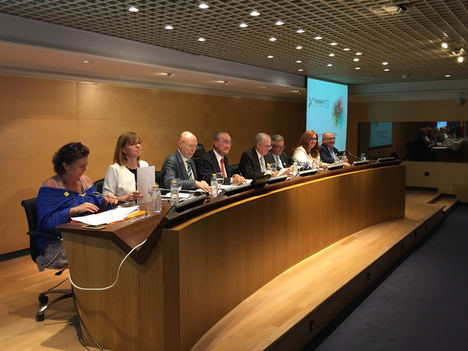 De izqda a dcha: De Aguilar, Villegas, Marín, De la Torre, Romera, Bisbal, Ribeiro, Pingarrón. Comité Organizador Transfiere.