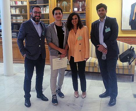 De izq a dcha; Juan Martínez, Moisés Hidalgo González, Laura Palencia y Gonzalo Trigo.
