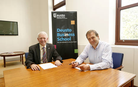De izqda a dcha: Simon Culhane (CISI) y Luc Joseph Theis (Deusto).