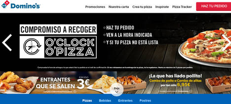 Recoge tu pedido siempre a tiempo, con “O´Clock O´Pizza”, el nuevo servicio de Domino´s Pizza