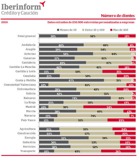El 30% de las empresas concentra en menos de 10 clientes su riesgo de crédito