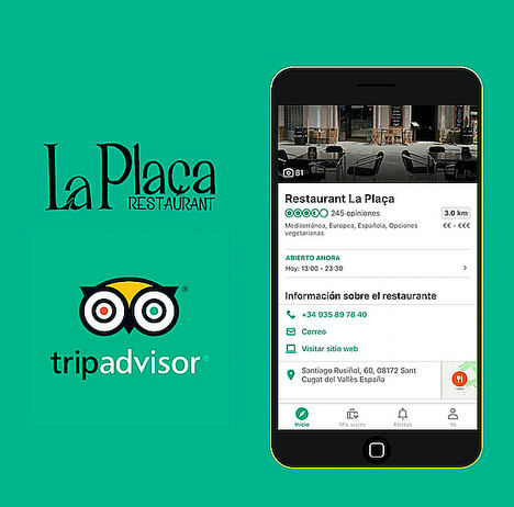 El Restaurante La Plaça mejora gracias a TripAdvisor