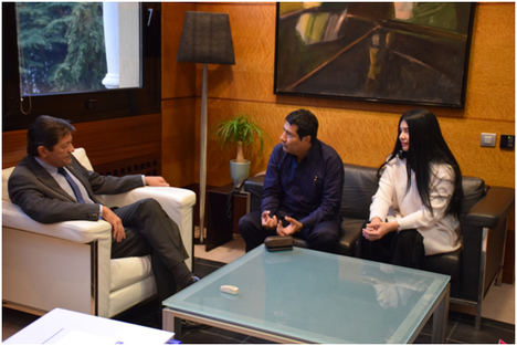 Embajador de Nicaragua en España, Excmo. Sr. D. Carlos  Midence, la Ministra Consejera con Funciones Consulares, Ilma. Sra. Dña Milagros Urbina y Javier Fernández Fernández, Presidente del Gobierno asturiano.