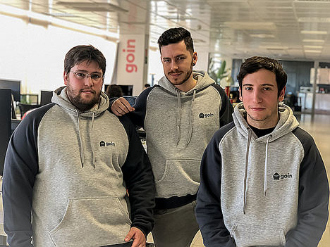 Equipo GOIN. De izq a dcha: Gabriel Esteban, COO y fundador de Goin, David Riudor, CEO y Fundador, y Carlos Rodríguez, CTO y fundador. 