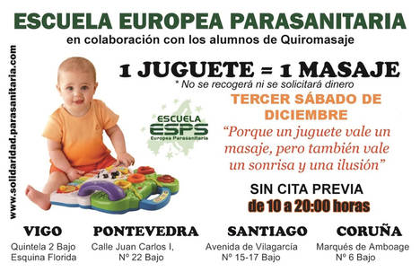 Una campaña intercambiará juguetes por masajes