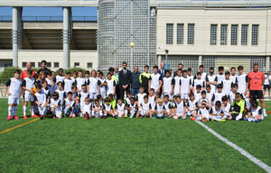 El alcalde de San Fernando de Henares, Exolum y Álvaro Arbeloa visitan la Escuela sociodeportiva que la Fundación Real Madrid tiene en el municipio