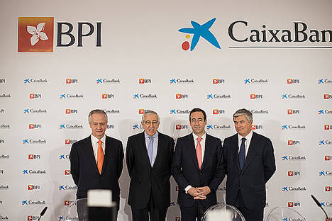 Fernando Ulrich, Artur Santos Silva, Gonzalo Gortázar y Pablo Forero.