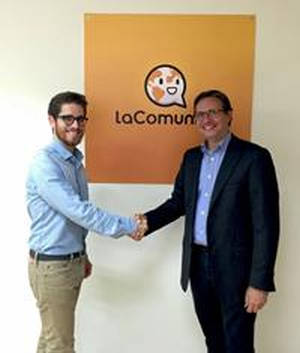 Francesc Sanz (LaComunity) con Joaquín Leal (Interhome).