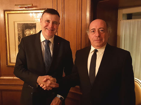 De izqda. a dcha.: Frank Bournois, rector y director ejecutivo de ESCP Business School y Juan Romo, rector de la UC3M.