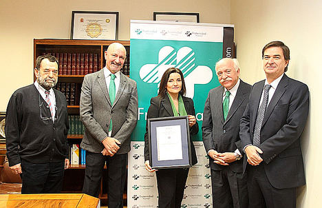 De izda. a dcha.: Julio Santos, Antero Fernández de la Mesa, Elena Iglesias, Carlos Aranda y Gonzalo Piédrola.