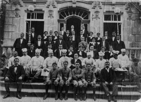 Gran Hotel Balneario de Mondariz. Personal Gran Hotel 1920.