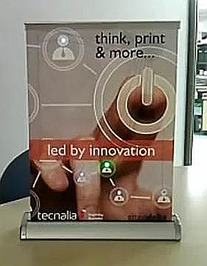 Grupo Delta y Tecnalia presentan en Graphispag un roll-up interactivo con iluminación integrada
