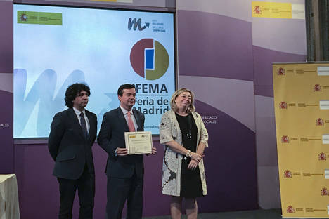 Mario Garcés, Secretario de Estado de Servicios Sociales e Igualdad, junto aEduardo López-Puertas, Director General de IFEMA, y Lucia del Carmen Cerón, Directora del Instituto de la Mujer y para la Igualdad de Oportunidades.