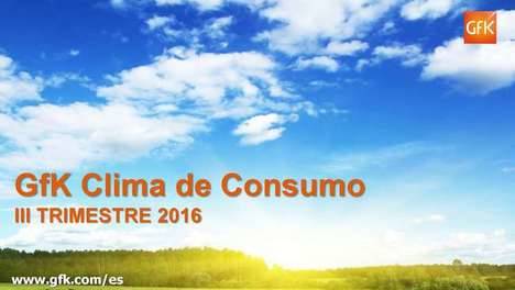GfK Clima de Consumo para Europa, tercer trimestre de 2016