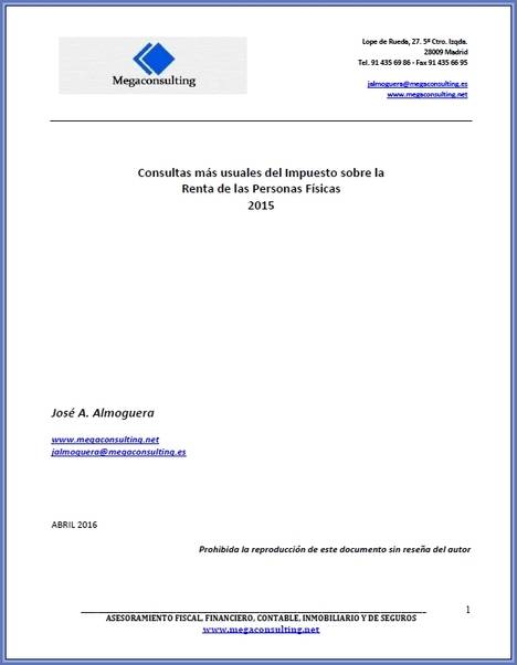 Descargue gratis: Consultas más usuales del Impuesto sobre la Renta de las Personas Físicas 2015