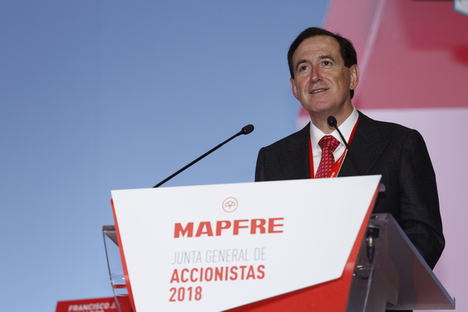 Mapfre pagará 0,145 euros por acción con cargo a los resultados de 2017, el 63,7% de su beneficio