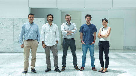 Javier Escribano, Gonzalo Parejo, Samuel Fuentes, Iñigo Juantegui y Rika Christanto, cofundadores de Ontruck.
