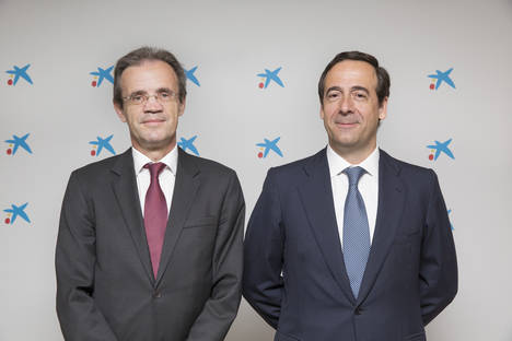 Jordi Gual presidente de CaixaBank y Gonzalo Gortazar consejero delegado de CaixaBank
