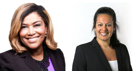 Katy Motiey, Directora de Sostenibilidad (dcha.) y Kimberley Basnight, Directora de Diversidad e Inclusión en Extreme Networks.