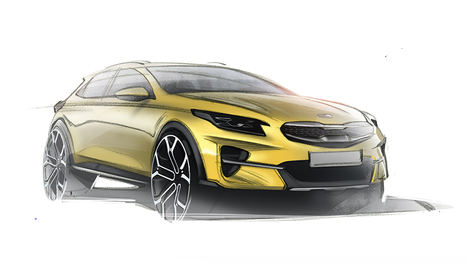 Los diseñadores europeos de Kia muestran su inspiración a la hora de desarrollar el nuevo XCeed