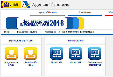 La Agencia Tributaria facilita las declaraciones informativas de 2016