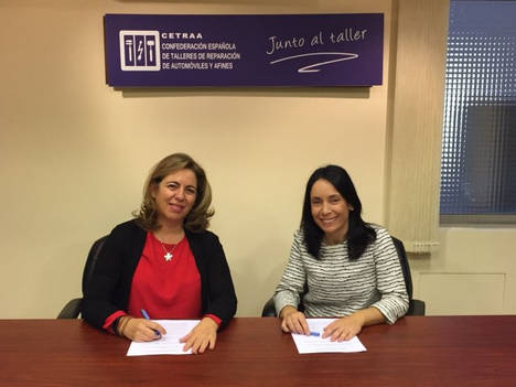 La directora general de FER, Alicia García-Franco, y la secretaria general de CETRAA, Ana Ávila.
