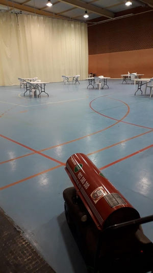 LoxamHune ofrece calefactores portátiles a los sin techo de Albacete en el periodo de confinamiento