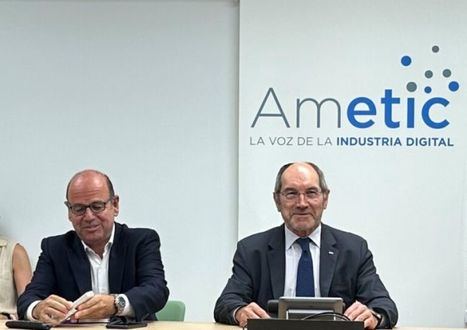 Luis Pardo, nuevo director general de AMETIC, y Pedro Mier, presidente-de-AMETIC.