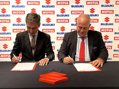 Juan López Frade, presidente de Suzuki Ibérica y Ferran Carreras, director general de Motul Ibérica.
