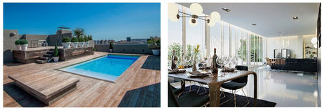 Dos de las propiedades más exclusivas comercializadas por BARNES en España. A la izquierda, ático con piscina en el barrio de Pedralbes con vistas sobre Barcelona; a la derecha, ático reformado y con piscina en el barrio de Recoletos de Madrid.