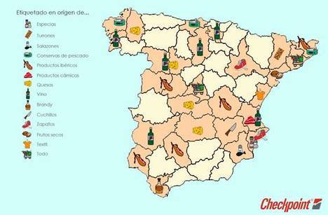 Mapa del Etiquetado en Origen en España.