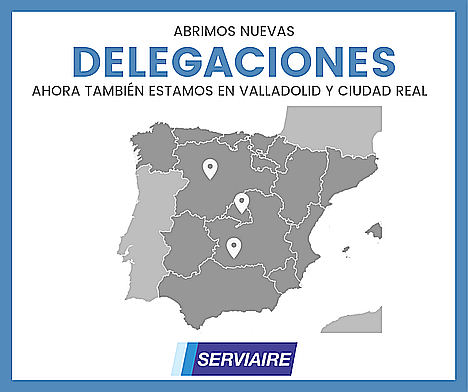SERVIAIRE, empresa referente en soluciones globales en aire comprimido, abre nuevas delegaciones en España